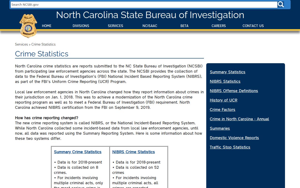 Aurora criminal records official North Carolina crime statistics gateway