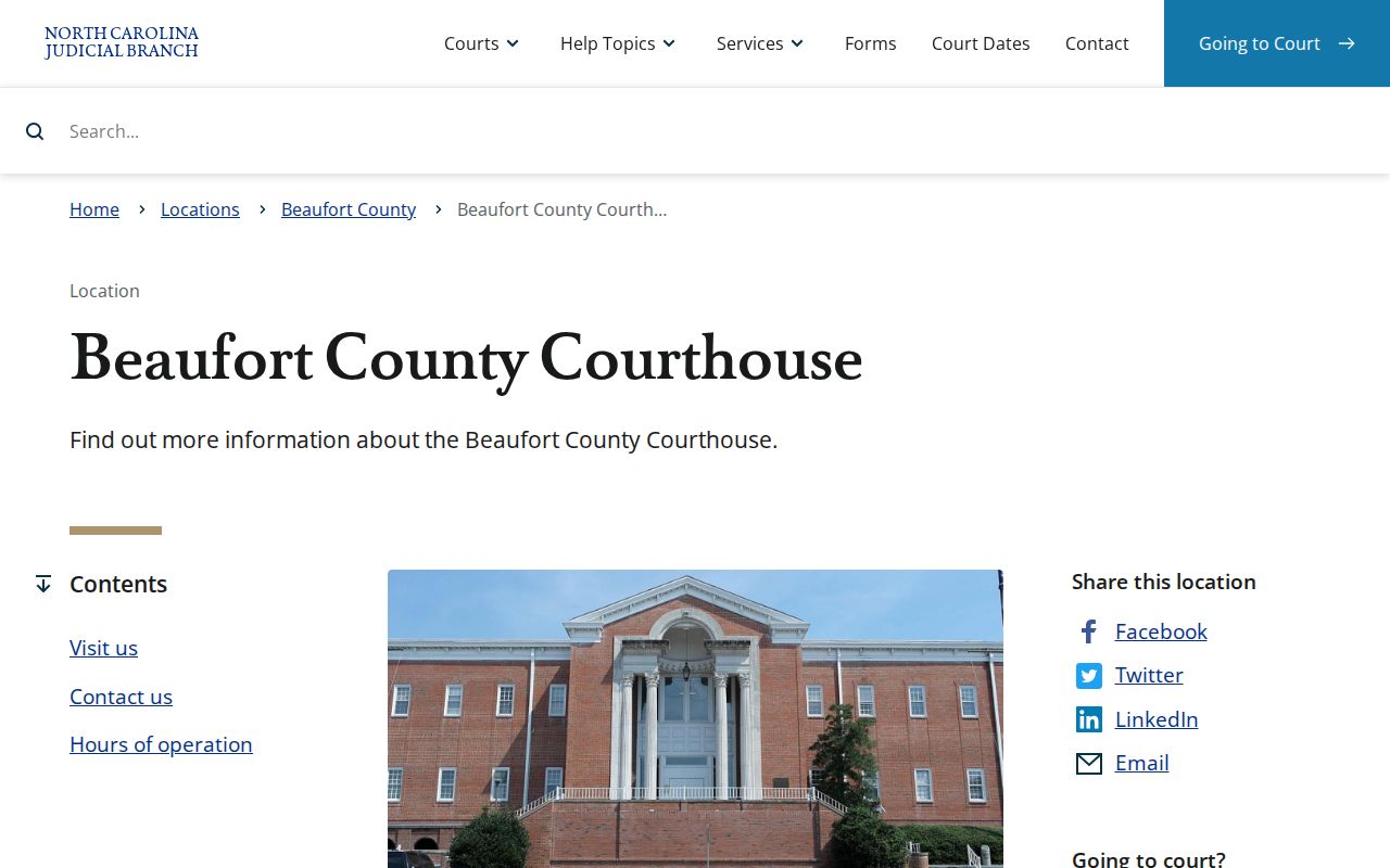 Beaufort County criminal court case courthouse information