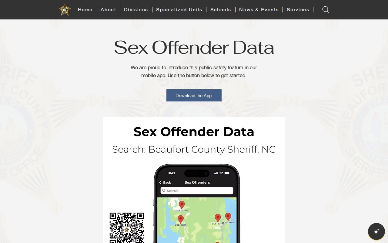 Beaufort County sex offender lookup app-only local data