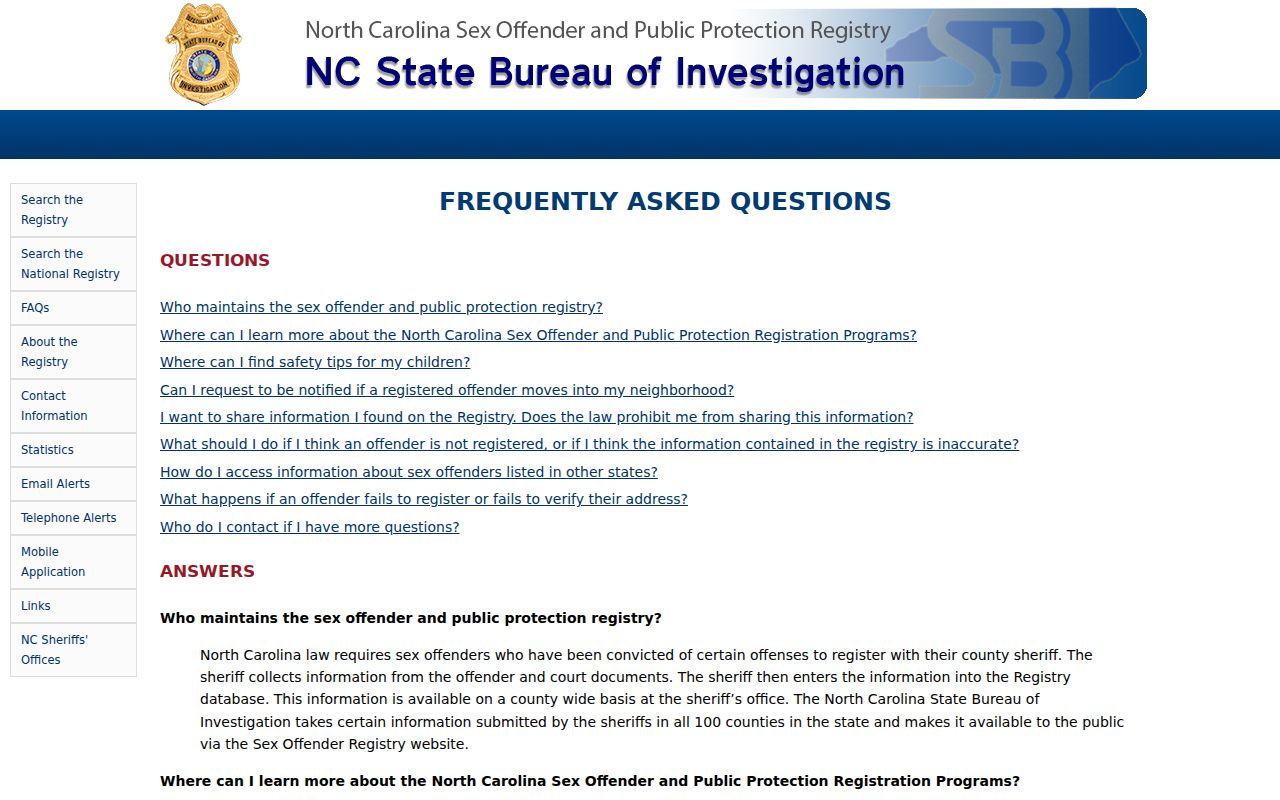 Beaufort County sex offender registry lawful-use warnings